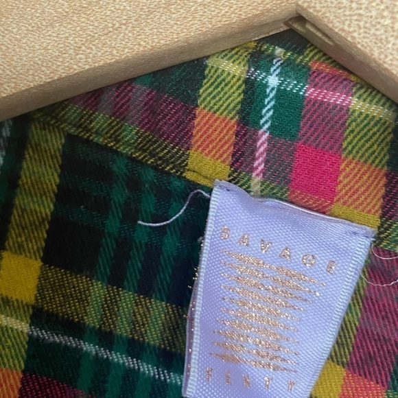 Savage X Fenty flannel plaid pajama. Size small - Picture 9 of 15